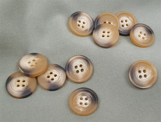 Пуговица под рог матовая, цв. коричневый, 19мм 10005026