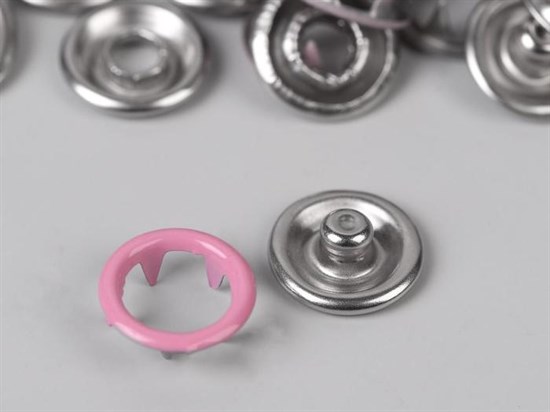 Кнопка рубашечная кольцо, 9,5мм (розовый), 30шт - фото 12224