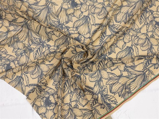 Сетка NUDE, принт "Цветы" 10007018