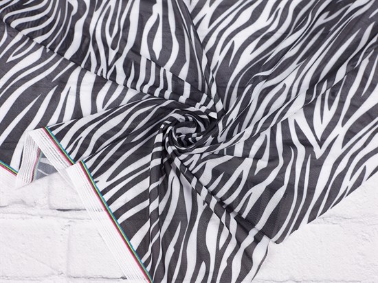 Сетка NUDE, принт "Зебра" 10007066
