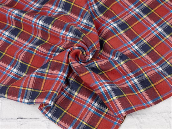 Клетка на меху, цв. бордо+коричневый 10007407