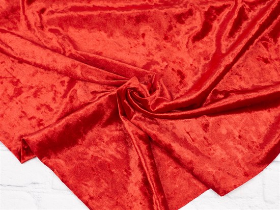 Бархат-креш, цв. красный 10007760