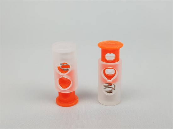 Фиксатор для шнура, цв. оранжевый неон(пластик) - фото 19060