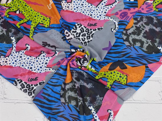 Сетка NUDE, принт "Wild" 10007971