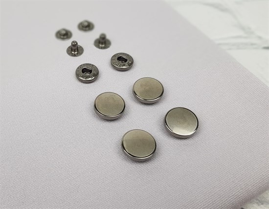 Кнопки Альфа 17мм фигурная, металл(матовая) (10шт) - фото 21224