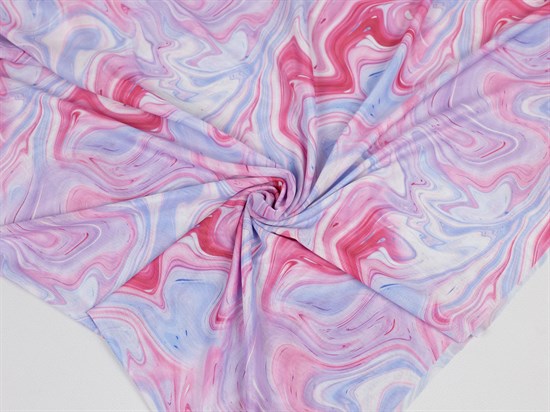 Сетка NUDE, принт "Аква", цв. розовый 10007013