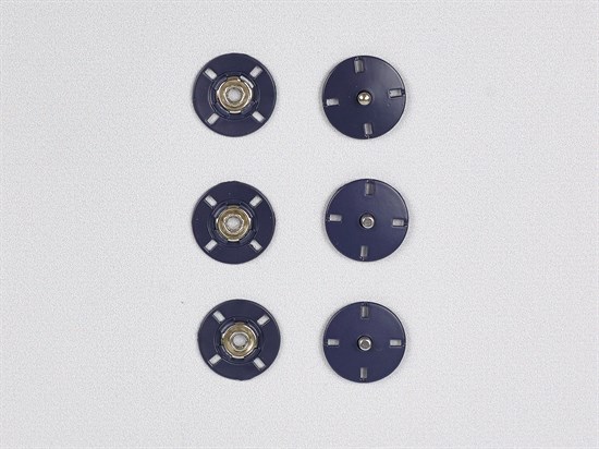 Кнопка пришивная,декоративная, металл цв. темно-синий, диаметр 20мм - фото 25313