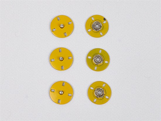 Кнопка пришивная,декоративная, металл цв. горчица, диаметр 20мм - фото 25316