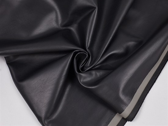 Эко-кожа стрейч на байке, цв. черный 10009042