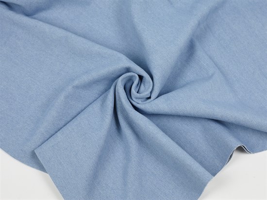 Джинса вареная, 100% хлопок, цв. голубой 10009240