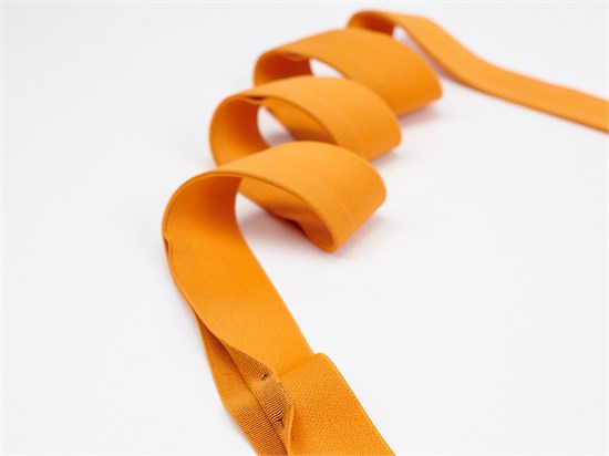 Резинка боксерная с двойным краем для окантовки, цв. морковный, 40мм 10009085