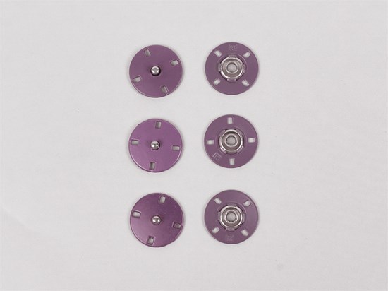 Кнопка пришивная, декоративная, металл, цв. фиолетовый, 20мм 10014014