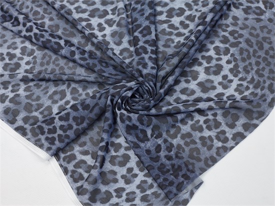 Сетка NUDE, принт "Леопард", цв. серый 10013956