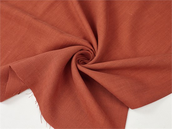 Лен с тенселем NATURE, цв. кирпичный 10014628