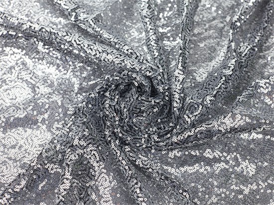 Пайетки на сетке, цв. темное серебро 10002910