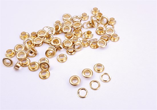 Люверсы нержавеющие 6мм (золото), 50шт 10005468