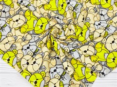 Кулирка 100% хб, желтые мишки - фото 12655