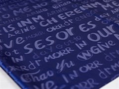 Плащевая ткань Буквы 3D, синий - фото 12744