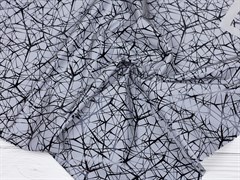 Светоотражающая плащевая ткань, паутинка черная - фото 12795