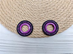 Нашивка под шнур, фиолет, 40мм (2шт)