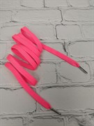 Шнурок плоский, с наконечником, розовый неон, 130см - фото 15263
