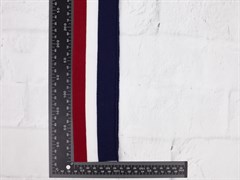 Подвяз трикотажный, СИНИЙ+БЕЛЫЙ+БОРДО, ширина 6,5см, длина 120см - фото 16924