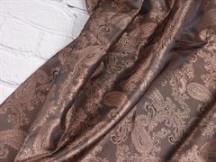 Подклад жаккард, огурцы , цв. коричневый - фото 17505