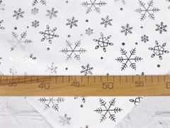 Мех велюр Снежинки варак, цв. белый - фото 17725
