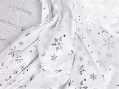 Мех велюр Снежинки варак, цв. белый - фото 17729