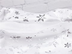 Мех велюр Снежинки варак, цв. белый - фото 17733