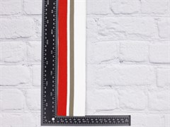 Подвяз трикотажный, красный+белый+серый, ширина 6,5см, длина 120см - фото 17818