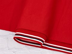 Подвяз трикотажный, красный + ч/б полоски, ш. 4см, д. 120см - фото 18156