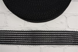 Резинка "Ажурная полоска", черная , 50мм - фото 18426
