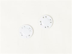 Кнопка магнитная пришивная, металл цв. белый, диаметр 20мм - фото 18434