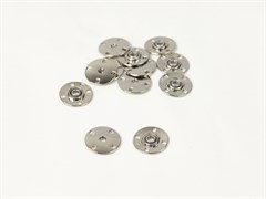 Кнопка пришивная,декоративная, металл цв.никель, диаметр 20мм - фото 18453