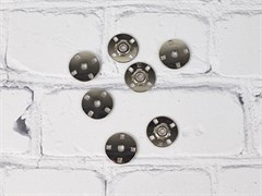 Кнопка пришивная,декоративная, металл цв.никель, диаметр 20мм - фото 18457