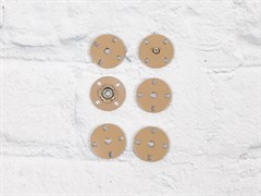Кнопка пришивная,декоративная, металл цв. темный беж, диаметр 20мм - фото 18974