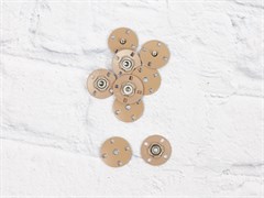 Кнопка пришивная,декоративная, металл цв. темный беж, диаметр 20мм - фото 18976