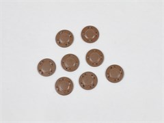 Кнопка магнитная пришивная, металл цв. коричневый, диаметр 20мм - фото 19273