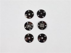 Кнопка пришивная,декоративная, металл цв. темный никель, диаметр 20мм - фото 19288