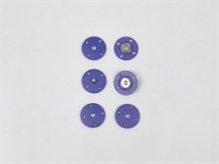 Кнопка пришивная,декоративная, металл цв. синий, диаметр 20мм - фото 19291