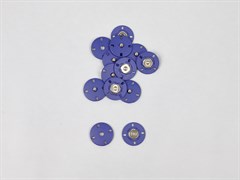 Кнопка пришивная,декоративная, металл цв. синий, диаметр 20мм - фото 19292