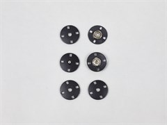 Кнопка пришивная,декоративная, металл цв. черный, диаметр 20мм - фото 19297