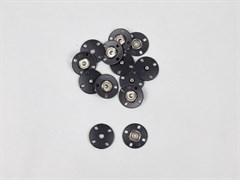 Кнопка пришивная,декоративная, металл цв. черный, диаметр 20мм - фото 19298