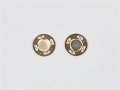 Кнопка магнитная пришивная, металл цв. золото, диаметр 20мм - фото 19306