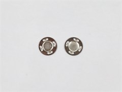 Кнопка магнитная пришивная, металл цв. никель, диаметр 20мм - фото 19310