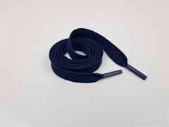 Шнур плоский пэ,с металлическим наконечником ,16мм,цв.темно-синий, дл.140см