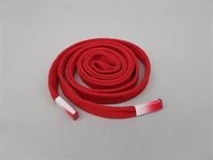 Шнур плоский пэ, со съемным наконечником, 12мм, цв.красный, дл.140см - фото 19801