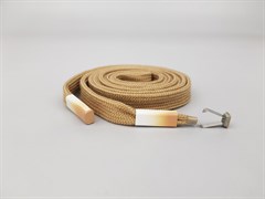 Шнур плоский пэ, со съемным наконечником, 12мм, цв.кемел, дл.140см - фото 19808