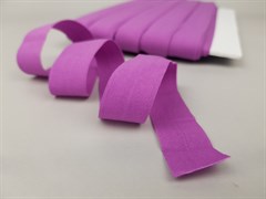 Резинка окантовочная, бейка бельевая с перегибом,цв. яркий фиолет, 20мм